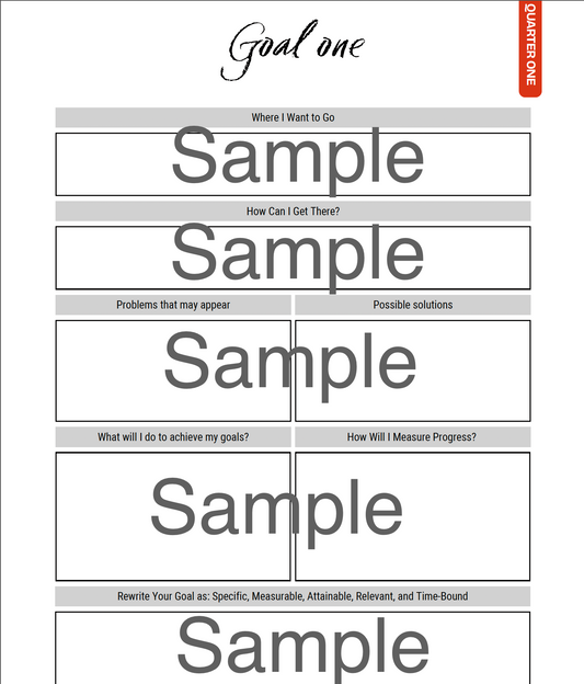 Printable Undated Quarterly Planner For Neurodiverse People