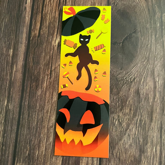 Candy Black Cat Bookmark - Halloween